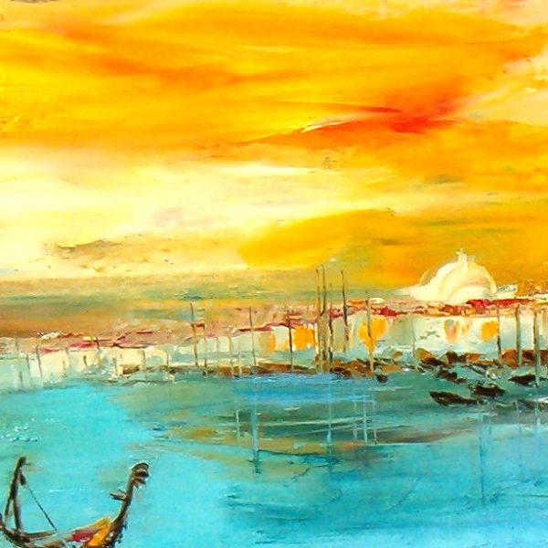 Le grand canal       hst 90x30cm  vendu