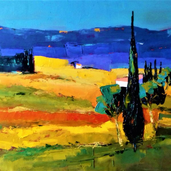 Le cyprés   (75x50)   Vendu