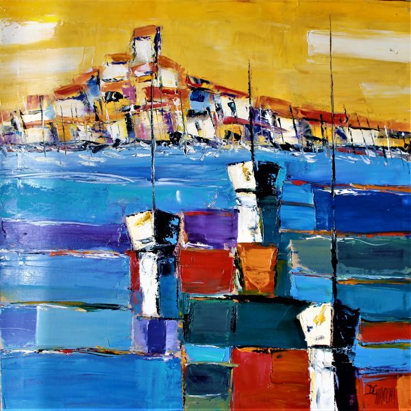 Marina en haute Corse ( 50x50cm)  vendu