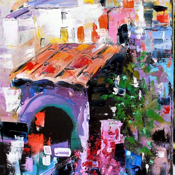 Week end à Rome  (hst 70x30 cm)  490€