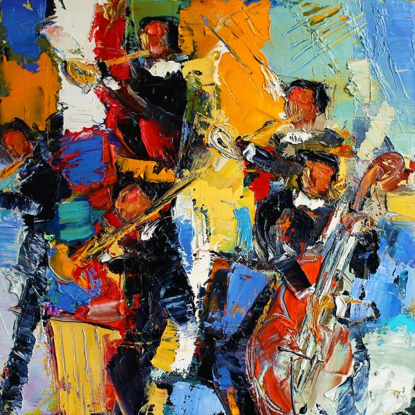 Ca va jazzer  !  ( hst 30x30cm) Vendu