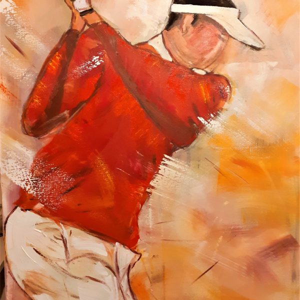 Le golfeur au polo rouge ( 70x90)