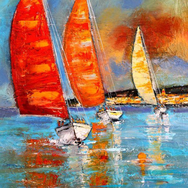 Les voiles de St Tropez   (100x81) vendu
