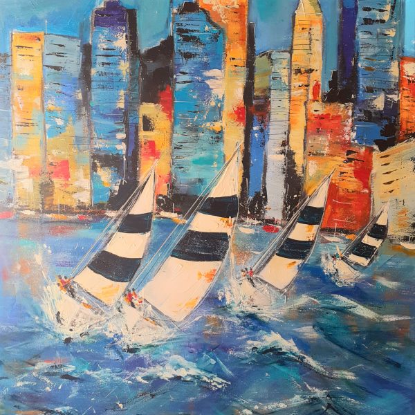 Regate à NY ( 100x80)  vendu