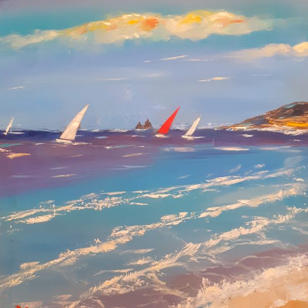 Voiliers d'azur aux deux frères (61x50) 520 €
