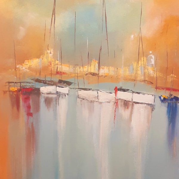 Brume sur la Marina ( hst70x40) 540€