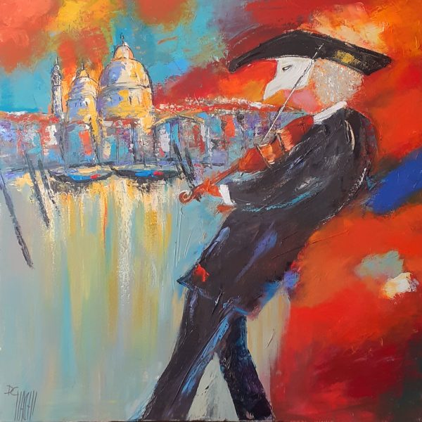 Le violoniste à Venise  (70x70) 750€
