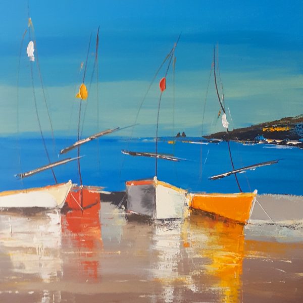 Bateaux à St Elme-les deux frères (50x40)  400€