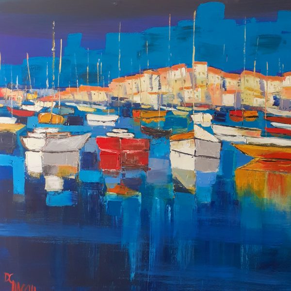 Le port  de Bormes  (70x70)   750€